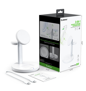 Esoulk - 3-IN-1 Magnetic Wireless Charging Stand [EK-6008WH] - White