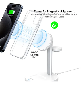 Esoulk - 3-IN-1 Magnetic Wireless Charging Stand [EK-6008WH] - White