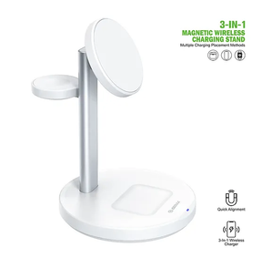 Esoulk - 3-IN-1 Magnetic Wireless Charging Stand [EK-6008WH] - White