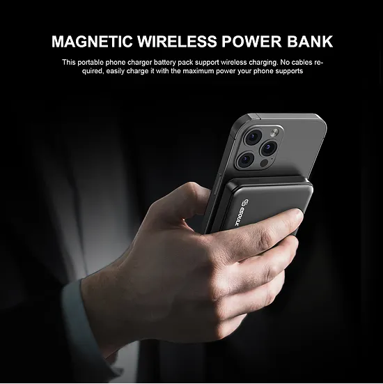 ESOULK - Magnetic Wireless Power Bank 5000mAh 5W [EP31-BK] - Black