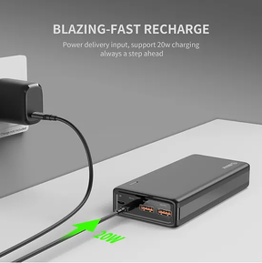 ESOULK - 20,000mAh PD 20W QC 22.5W Fast Charge Power Bank [EP29] - Black