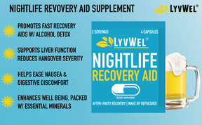 Nightlife Recovery Aid Aka Hangover Remedy / DHM detox / Drinkers vitamin 5 on the go packs | 20 capsules