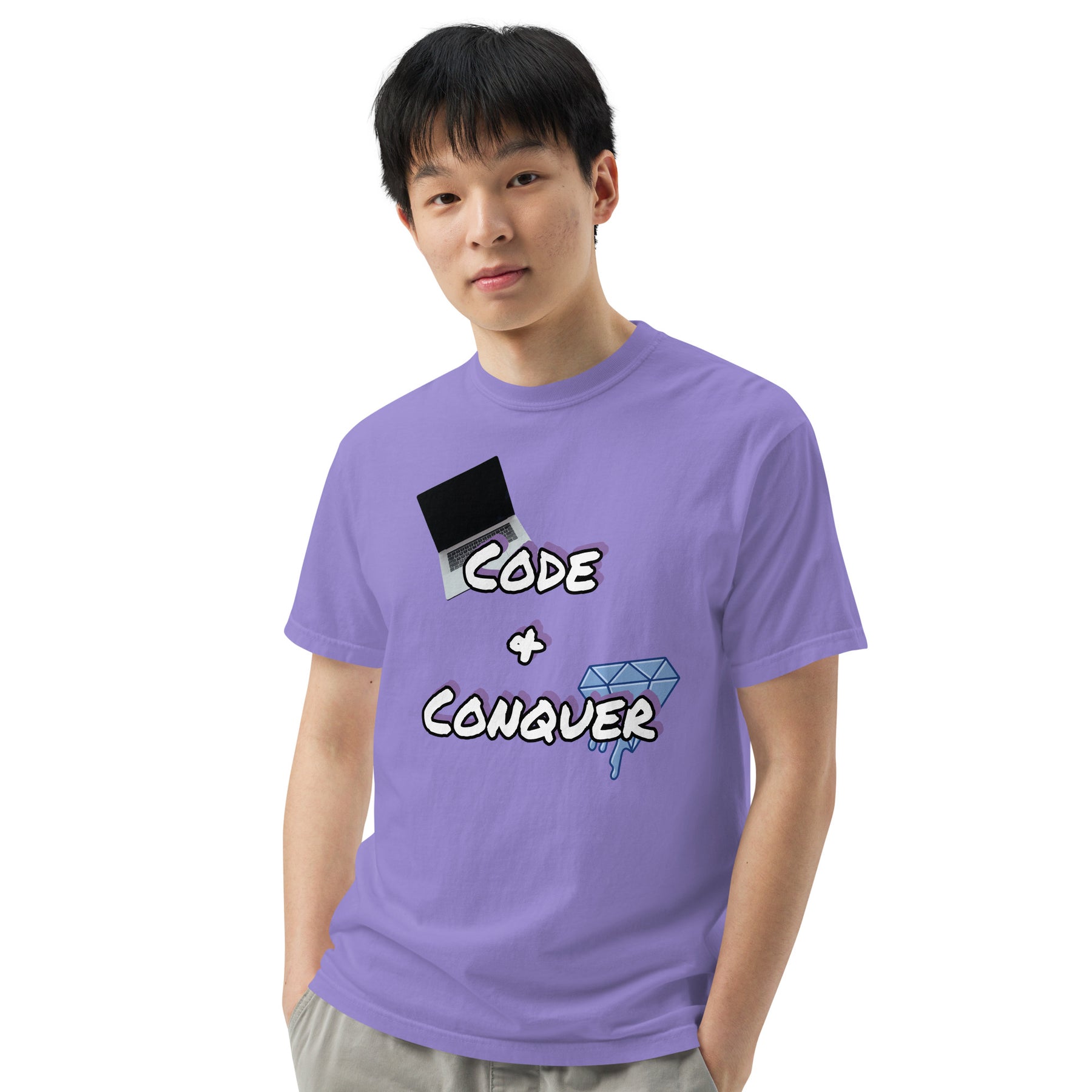 CODE & CONQUER Geek Street Originals Heavyweight t-shirt.