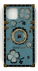 Iphone 12Pro Max ( 6.7 Inch) Diamond Goodluck Ring Case Blue