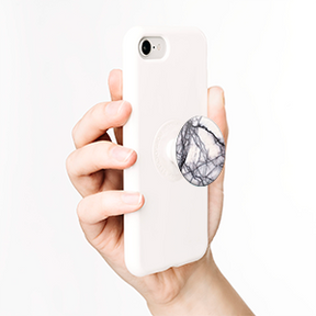 PopSockets: Collapsible Grip & Stand for Phones and Tablets - White Marble