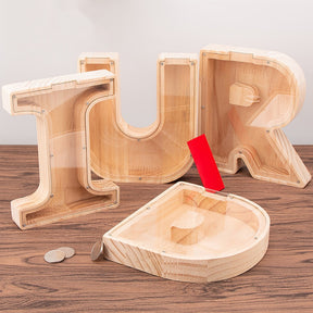 Wood Name Piggy Bank