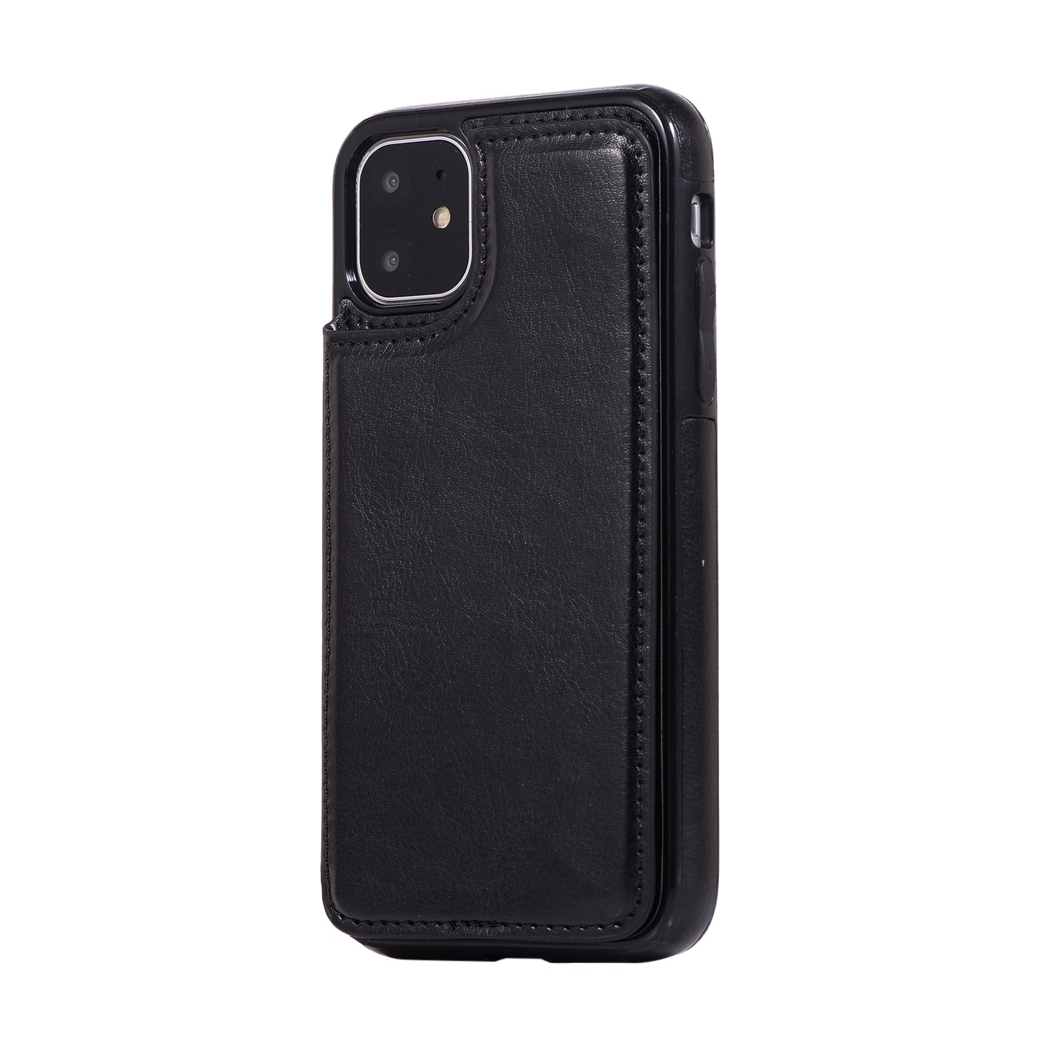 Iphone 13 (6.1 Inch) Leather Backflip Case Black