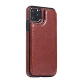 Iphone 13 (6.1 Inch) Leather Backflip Case Brown