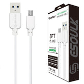 Esoulk Micro 5Feet Charging Cable For Android (Micro/V9) In White