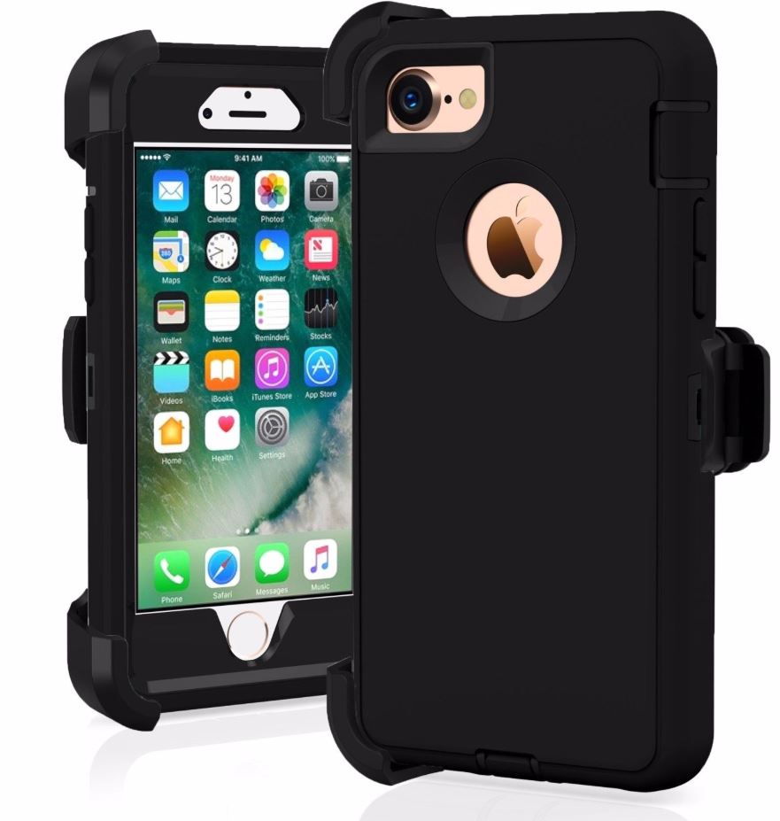 Iphone 7 / 8 / SE Full Protection Construction Case In Black