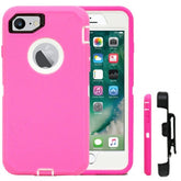 Iphone 7 / 8 / SE Full Protection Construction Case In Pink/White