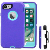 Iphone 7Plus / 8Plus Full Protection Construction Case In Purple/Teal