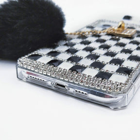 Iphone 13 (6.1 Inch) Perfume Bottle Diamond Case In Black/White