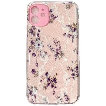 Iphone 12Pro Max ( 6.7 Inch) Lace Design Case Pink