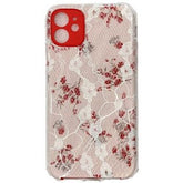 Iphone 12Pro Max ( 6.7 Inch) Lace Design Case Red