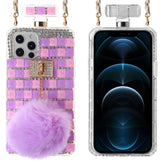 Iphone 13Pro (6.1 Inch) Perfume Bottle Diamond Case Pink Purple