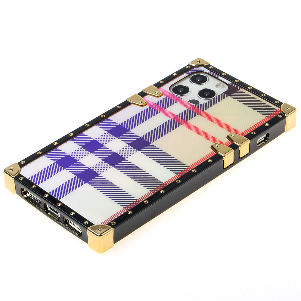 Iphone 12 / 12Pro (6.1 Inch) Checkered Design Case Beige