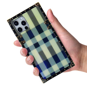 Iphone 12 / 12Pro (6.1 Inch) Checkered Design Case Grey