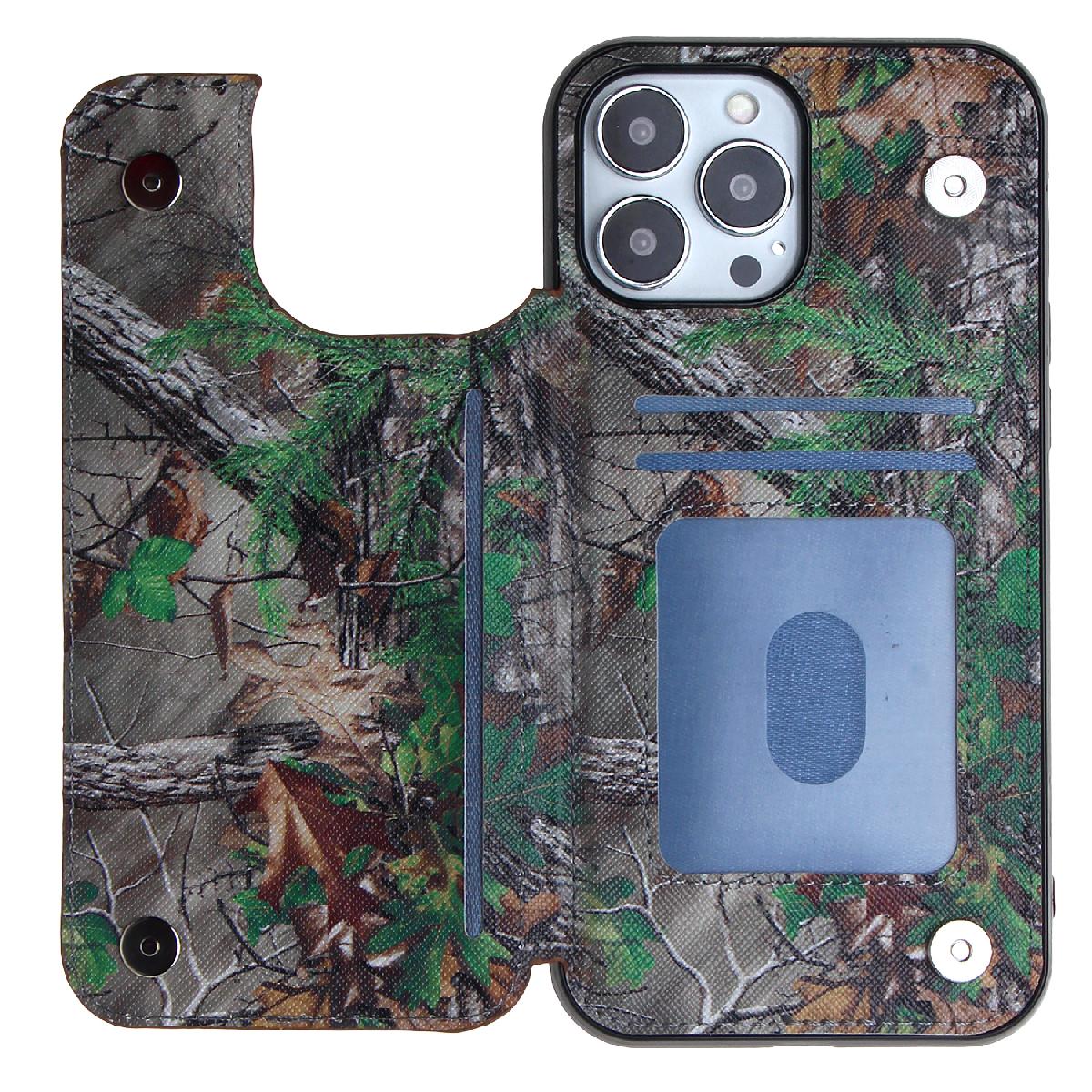 Iphone 13Pro Max (6.7Inch) Camo Backflip Wallet Case Green