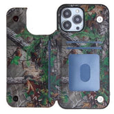 Iphone 13 (6.1Inch) Camo Backflip Wallet Case Green