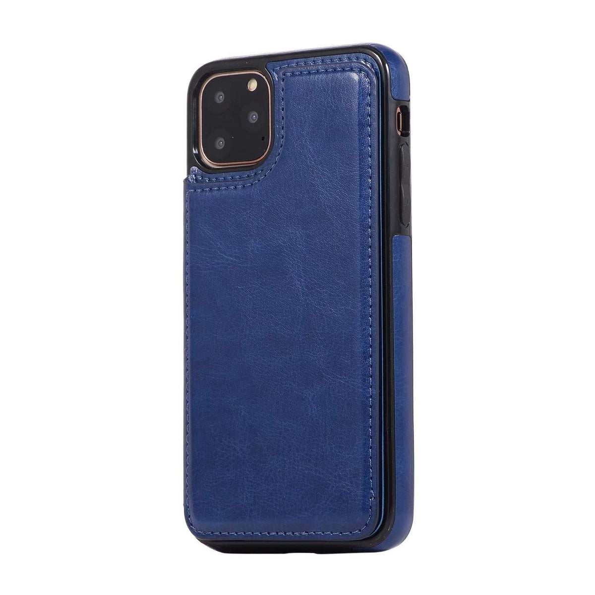 Iphone 12Pro Max ( 6.7 Inch) Leather BackFlip Credit Card Case Blue