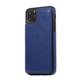 Iphone 12Pro Max ( 6.7 Inch) Leather BackFlip Credit Card Case Blue