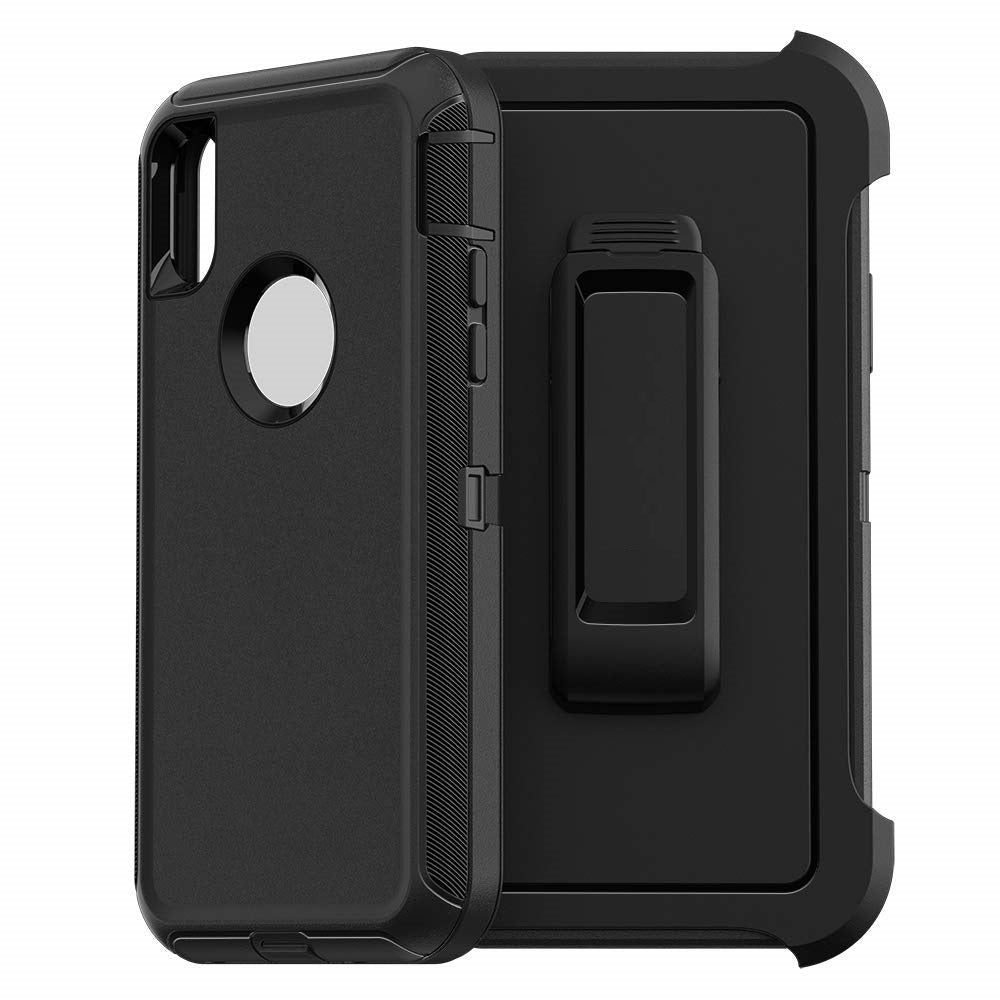 Iphone Xs Max Full Protection Heavy Duty Construction Case In Black