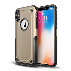 iPhone X / XS Two Piece Shield Force Case In Gold