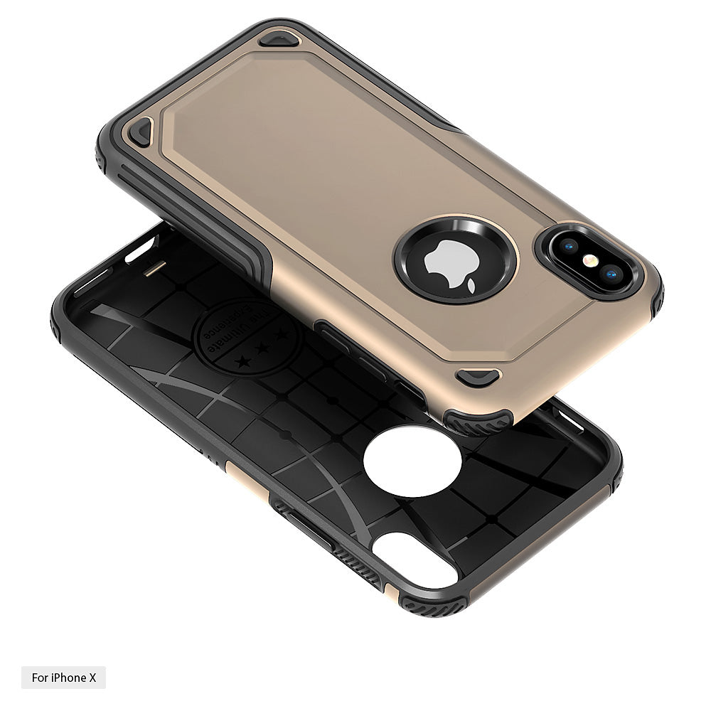 Iphone Xs Max Two Piece Shield Force Case In Gold