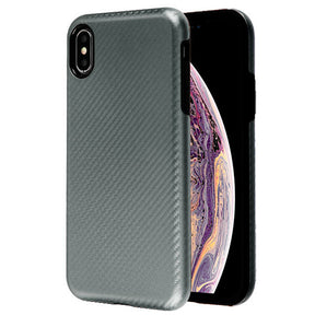 Iphone Xs Max Carbon Fiber Texture Case Grey