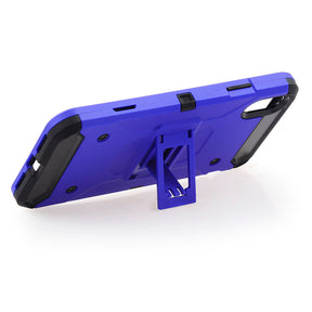 Iphone Xs Max Holster Clip Case With Kickstand In Blue/Black