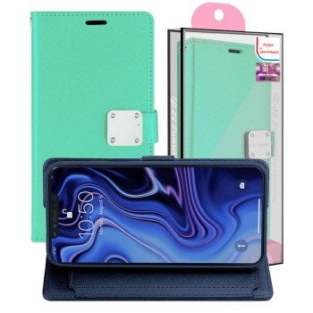 Iphone Xs Max Wallet Flip Case With Extra Card Slots In Mint