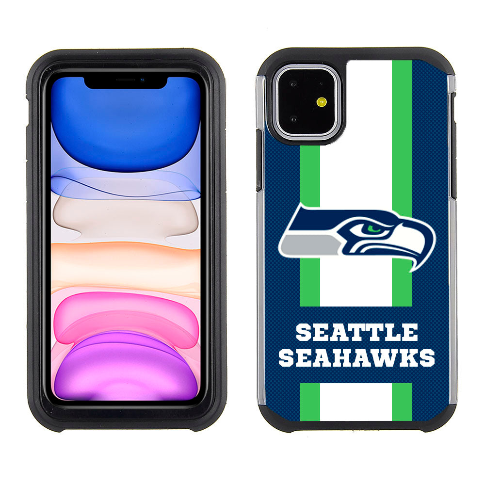 Iphone 11 (6.1 Inch) Licensed Team Case GW Stripes NFL Seattle SeaHawks