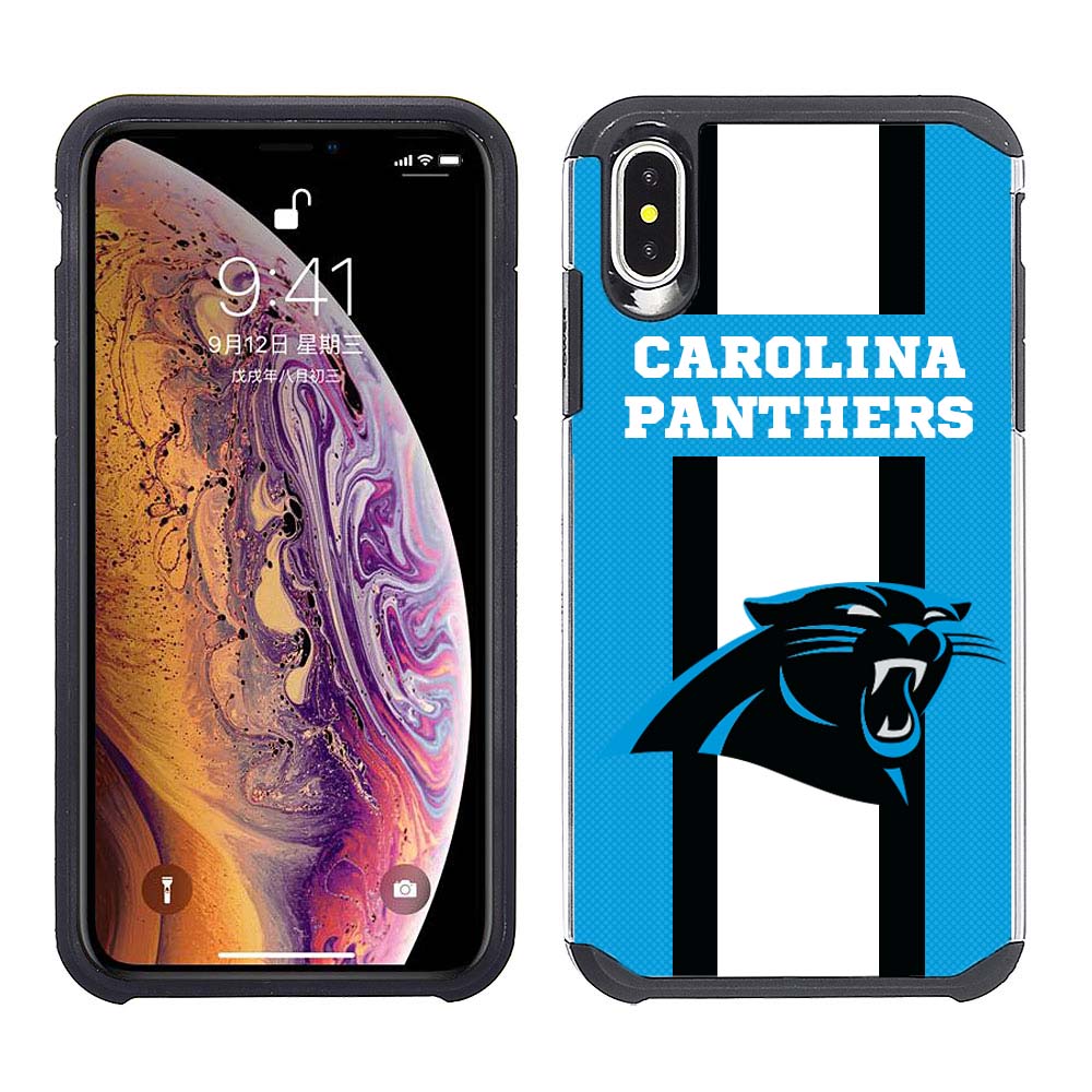 Iphone Xs Max Licensed Team Case GW Stripe NFL Carolina Panthers