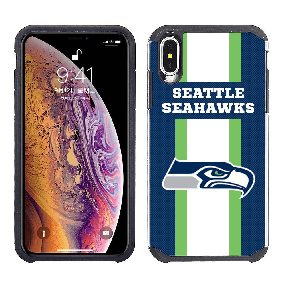 Iphone Xs Max Licensed Team Case GW Stripe NFL Seattle Seahawks