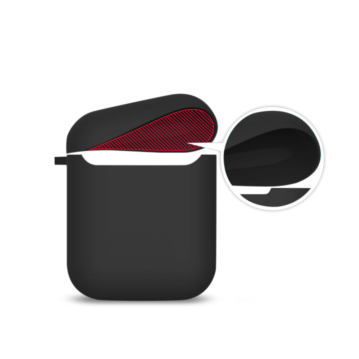 Airpod 1/2 Silicon Case Black