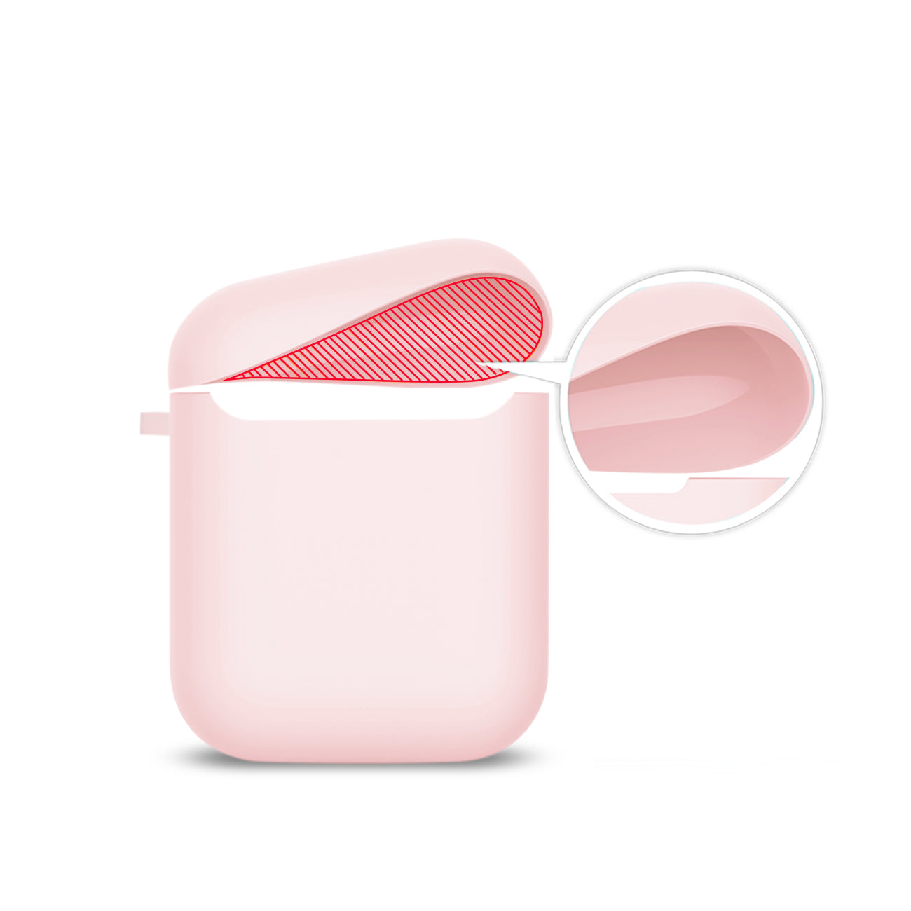 Airpod 1/2 Silicon Case Light Pink