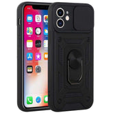 Iphone 13Pro Max (6.7Inch) Slider Camera Lens U-ring Case Black