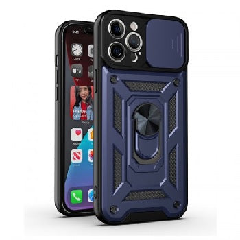 Iphone 13Pro Max (6.7Inch) Slider Camera Lens U-ring Case Blue