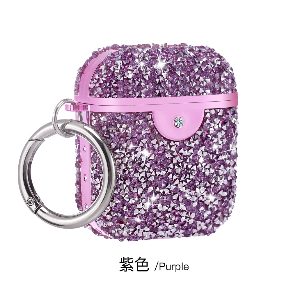 Airpod 1/2 Rock Diamond Case Purple