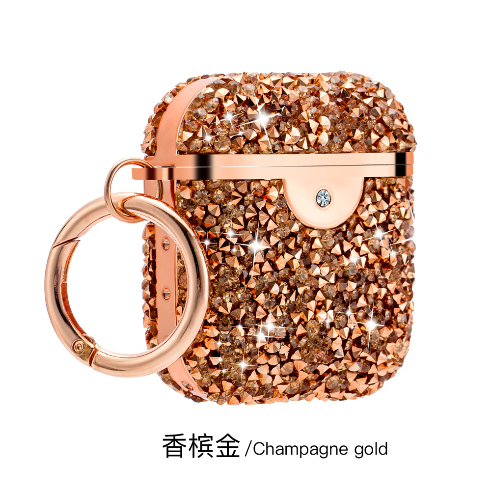 Airpod 1/2 Rock Diamond Case Rose Gold