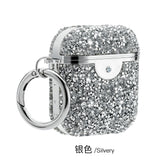 Airpod 1/2 Rock Diamond Case Silver