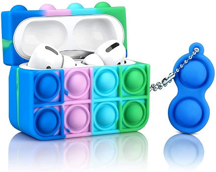 Airpod Pro Fidget Press Bubble Case Multi Blue