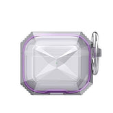 Airpod Pro Tough Case Clear with Purple Border