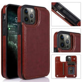 Iphone 12 / 12Pro (6.1 Inch) BackFlip Wallet Case Brown