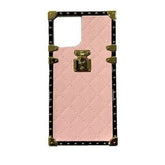 Iphone 12 / 12Pro ( 6.1 Inch) Checkered Solid Case Pink