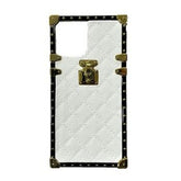 Iphone 12 / 12Pro ( 6.1 Inch) Checkered Solid Case White