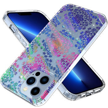 Iphone 13 (6.1 Inch) Clear Design Case with Flowers