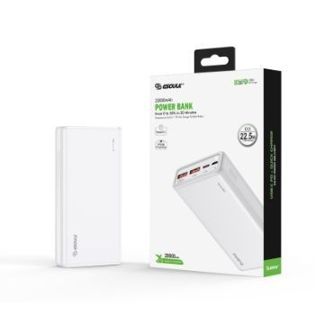 Esoulk Powerbank PD & QC Port 22.5W 20,000Mah White