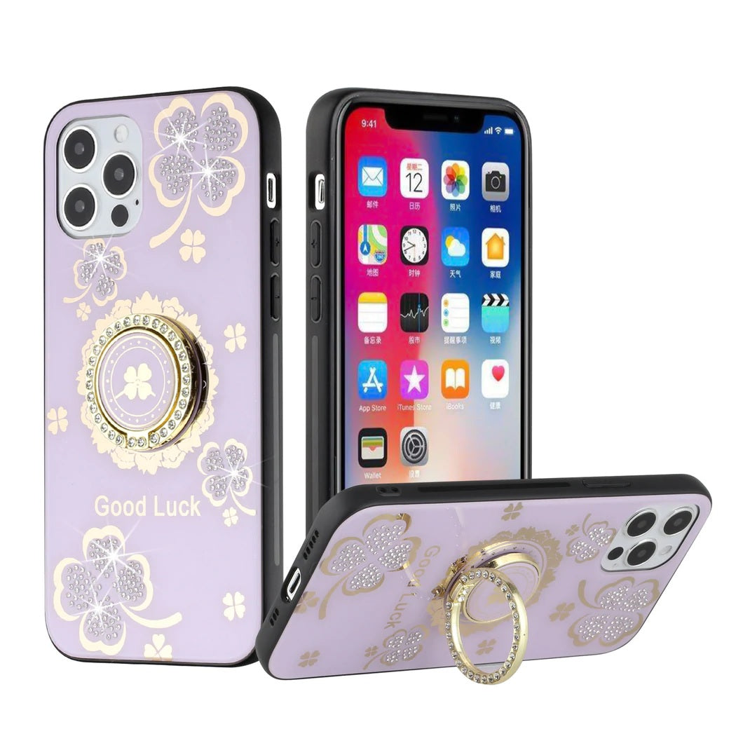 Iphone 13Pro (6.1Inch) Goodluck Ring Case Rounded Purple